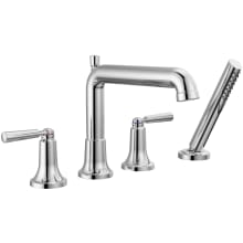 Saylor Deck Mounted Roman Tub Filler with Built-In Diverter and Included Hand Shower - Less Rough In