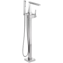 Trillian Floor Mounted Tub Filler with Integrated Diverter and Hand Shower - Less Rough In