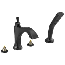Dorval Deck Mounted Roman Tub Filler with H2Okinetic Hand Shower - Less Rough-In