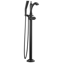 Dorval Floor Mounted Tub Filler with Integrated Diverter and Hand Shower - Less Rough In