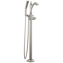 Dorval Floor Mounted Tub Filler with Integrated Diverter and Hand Shower - Less Rough In