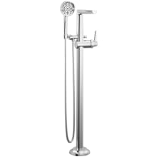 Galeon Floor Mounted Tub Filler with Integrated Diverter and Hand Shower - Less Rough In