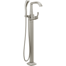 Stryke Floor Mounted Tub Filler with Integrated Diverter and Hand Shower - Less Rough In