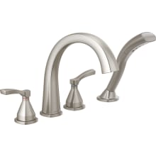 Stryke Deck Mounted Roman Tub Filler with Built-In Diverter and Lever Handles - Includes Hand Shower