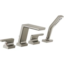 Pivotal Deck Mounted Tub Filler with Built-in Diverter - Includes Hand Shower