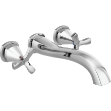 Stryke Double Handle Wall Mounted Tub Filler Trim with Helo Style Handles - Less Rough In