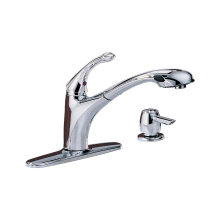 Debonair Pullout Spray Kitchen Faucet with Diamond Seal Technology - Includes Soap Dispenser
