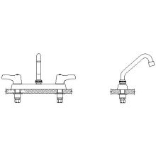 Commercial Double Handle Widespread Lavatory Faucet with Metal Lever Handles