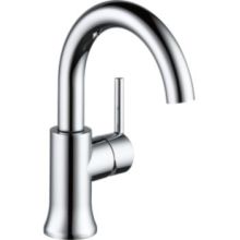 Trinsic Single Hole Bathroom Faucet with Swivel Spout and Metal Push-Pop Drain