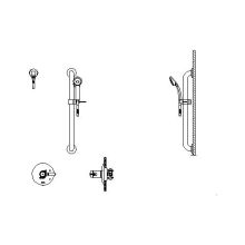 Commercial TempAssure 17T Series Dual Function Thermostatic Shower Trim Package with Handshower and Integrated Volume Control - Less Rough-In Valve