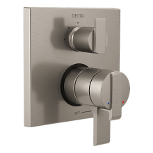 Ara 17 Series Pressure Balanced Valve Trim with Integrated Volume Control and 3 Function Diverter for Two Shower Applications - Less Rough-In