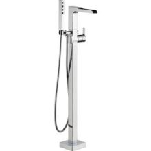 Ara Floor Mounted Tub Filler with Integrated Diverter and Hand Shower - Less Rough In