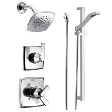 Monitor 17 Series Dual Function Pressure Balanced Shower System with Integrated Volume Control, Shower Head, and Hand Shower and Rough-In Valves