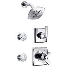 Monitor 17 Series Dual Function Pressure Balanced Shower System with Integrated Volume Control, Shower Head, and 2 Body Sprays and Rough-In Valves