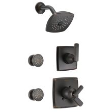 Monitor 17 Series Dual Function Pressure Balanced Shower System with Integrated Volume Control, Shower Head, and 2 Body Sprays and Rough-In Valves