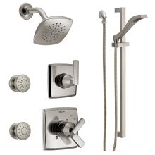 Monitor 17 Series Dual Function Pressure Balanced Shower System with Integrated Volume Control, Shower Head, 2 Body Sprays, Hand Shower and Valves