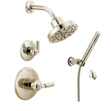 Bowery Monitor 14 Series Single Function Pressure Balanced Shower System with Shower Head and Hand Shower - Includes Rough-In Valves