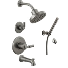 Bowery Monitor 14 Series Single Function Pressure Balanced Tub and Shower System with Shower Head and Hand Shower - Includes Rough-In Valves