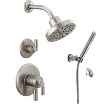 Bowery Monitor 17 Series Pressure Balanced Shower System with Integrated Volume Control, Shower Head and Hand Shower - Includes Rough-In Valves