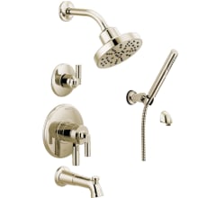Bowery Monitor 17 Series Pressure Balanced Tub and Shower System with Integrated Volume Control, Shower Head and Hand Shower - Includes Rough-In Valves