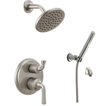 Kayra 14 Series Pressure Balanced Shower System with Shower Head and Hand Shower - Includes Rough-In Valve