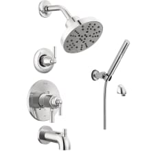 Saylor Monitor 17 Series Dual Function Pressure Balanced Tub and Shower System with Integrated Volume Control, Shower Head, and Hand Shower - Includes Rough-In Valves