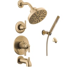Saylor Monitor 17 Series Dual Function Pressure Balanced Tub and Shower System with Integrated Volume Control, Shower Head, and Hand Shower - Includes Rough-In Valves