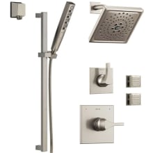 Monitor 14 Series Single Function Pressure Balanced Shower System with Shower Head, 2 Body Sprays and Hand Shower - Includes Rough-In Valves