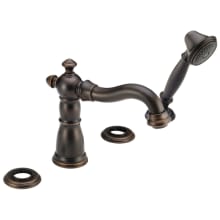 Victorian Deck Mounted Roman Tub Filler Trim with Hand Shower - Handles and Rough-In Valve Sold Separately