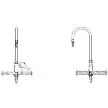 Single Handle 1-1/4" Single Hole Mount Laboratory Faucet with Cold Water Index Lever Blade Handle and Serrated Nozzle from the Commercial Series