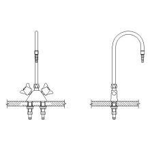Double Handle Gooseneck Laboratory Mixing Faucet from the Commercial Series