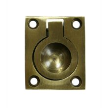 Solid Brass 1 3/4" x 13/8" Flush Sliding Door Ring Pull
