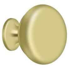 Contemporary Solid Brass 1-1/4" Flat Head Mushroom Cabinet Knob