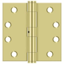 Commercial Style 4" X 4" Square Corner Mortise Hinge - Set of (2)