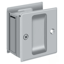 Solid Brass 2-1/2" x 2-3/4" Adjustable Pocket Door Passage Lock