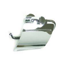 Zinc Single Post C Shaped Toilet Paper Holder with Cover from the Nobe Series