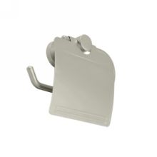 Zinc Single Post C Shaped Toilet Paper Holder with Cover from the Nobe Series