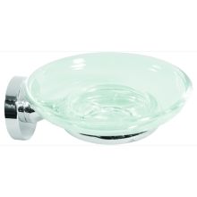 Glass Soap Dish with Zinc Mount from the Nobe Series