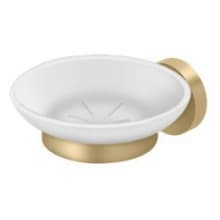 Modern 4-3/8" Glass Soap Dish with Solid Brass Mount from the BBS Series