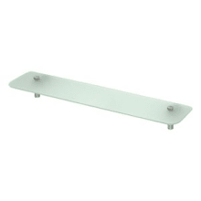27-5/8" x 5-1/2" Glass Shampoo Shelf with Solid Brass Mounts from the Sobe Series