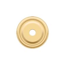 1" Solid Brass Round Escutcheon for Cabinet Knobs