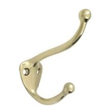 Double Prong Coat and Hat Hook