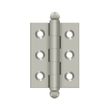 2" x 1-1/2" Solid Brass Cabinet Hinge with Ball Tip Finials