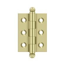 2" x 1-1/2" Solid Brass Cabinet Hinge with Ball Tip Finials - 30 Pack