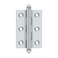 Full Inset Cabinet Door Butt Hinge with Ball Tip Finials - Pair