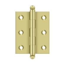 2-1/2" x 2" Solid Brass Cabinet Hinge with Ball Tip Finials - 30 Pack