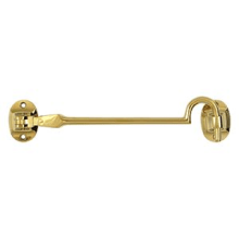 6" Solid Brass British Style Cabin Hook Swivel Door Latch with Eye