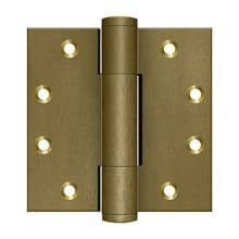 4.5" x 4.5" Solid Brass Square Corner Plain Bearing Mortise Hinge - Pair