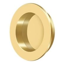 2-1/2" Diameter Solid Brass Round Flush Sliding Door Pull