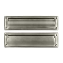 13-1/8" x 3-5/8" Solid Brass Mail Slot with Interior Flap
